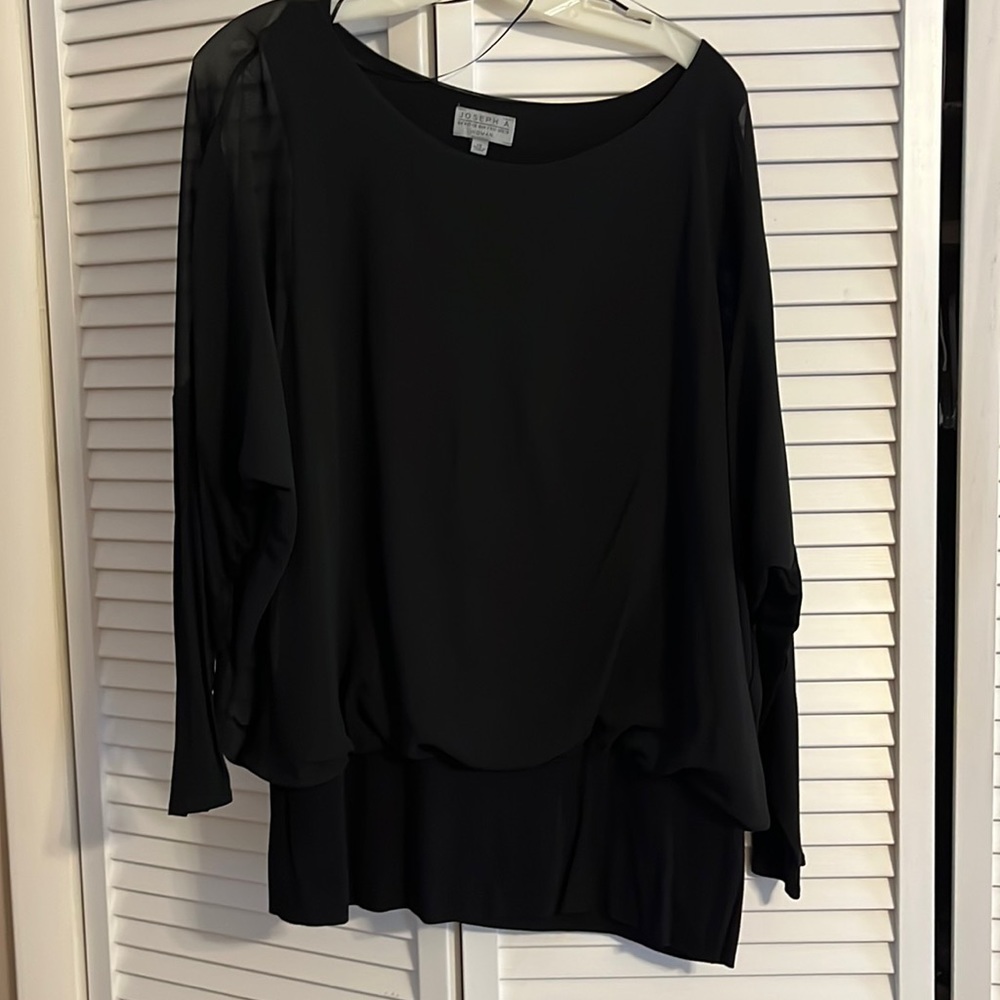 Joseph A. Bank Black Blouse